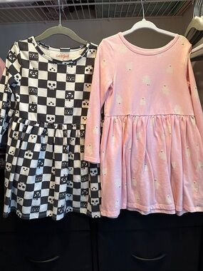 Cat & Jack Toddler Girl Halloween Long-Sleeve Dress Bundle